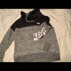 Heather grey turtle neck sweatshirt from Pink.